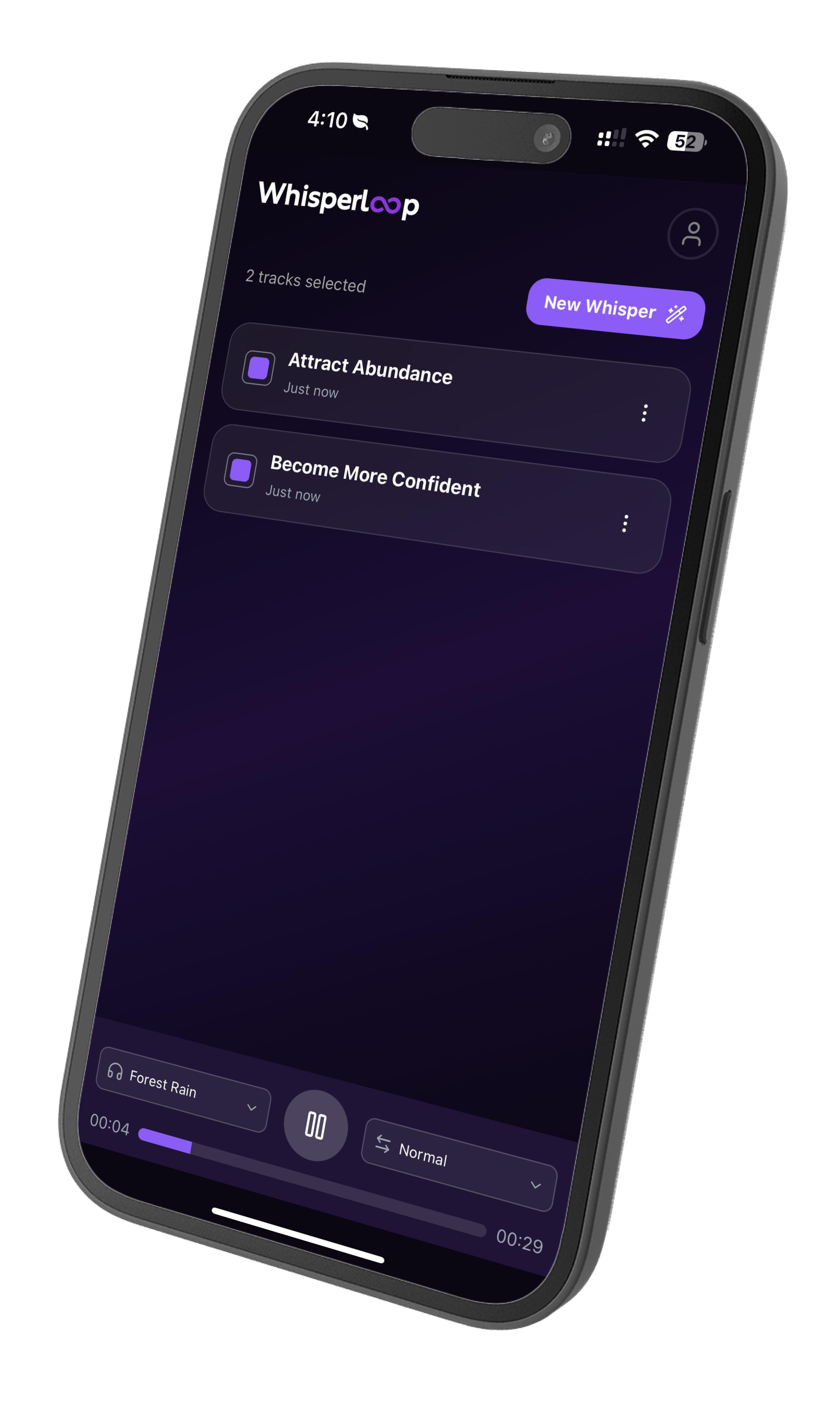 Whisperloop mobile app preview